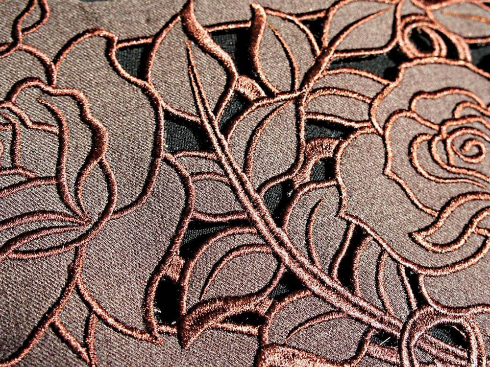 Laser-cut chevrons (embroidery)