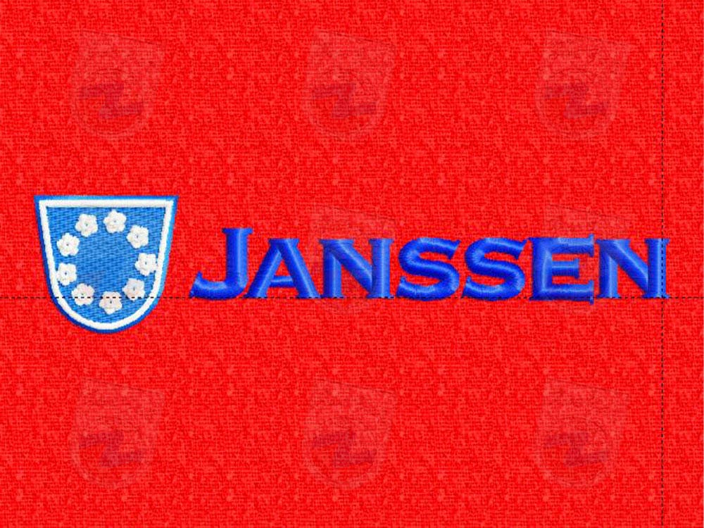 Вышивка надписи Janseen